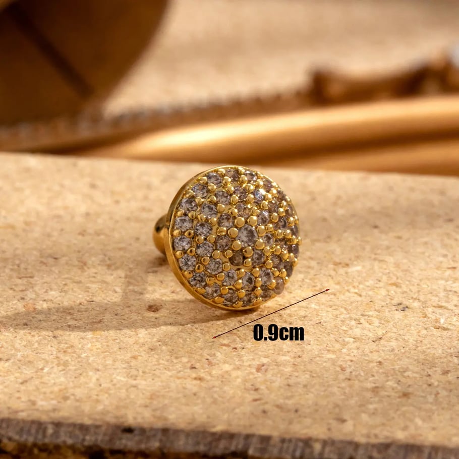 1 Piece Simple Series Classic Flower Copper No Plating Material Zircon Women Stud Earrings