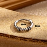 Silver color / 1 Piece Simple Series Classic Round Copper Silver Color Material Men's Hoop Earrings Picture3