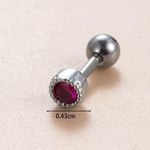 Rose / 1 Piece Simple Series Classic Geometric Copper Silver Color Material Zircon Women's Stud Earrings Picture3