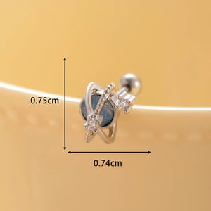 1 Piece Simple Series Classic Geometric Titanium Steel Silver Color Material Zircon Women's Stud Earrings h5 