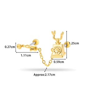 1 Stück Simple Series Einfache Ohrstecker aus Titanstahl in Goldfarbe für Damen h5 