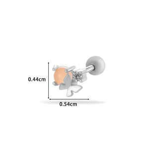 1 pezzo semplice serie semplice farfalla titanio acciaio materiale zircone orecchini a perno da donna h5 