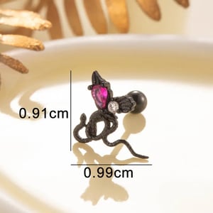 Boucles d'oreilles à tige en acier titane et zircon pour femme, série simple, classique, animal, 1 pièce h5 