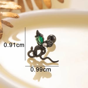 Boucles d'oreilles à tige en acier titane et zircon pour femme, série simple, classique, animal, 1 pièce h5 