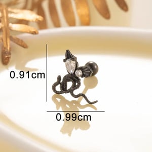 Boucles d'oreilles à tige en acier titane et zircon pour femme, série simple, classique, animal, 1 pièce h5 