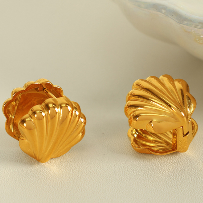 1 pair simple series simple heart stainless steel gold plated women clip-on earrings