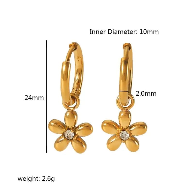 1 pair of exquisite and fashionable gold-plated stainless steel geometric rectangular zircon pendant earrings for women's jewelry for daily wear