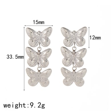 1 pair  style animal stainless steel  gold plated women stud earrings h5 