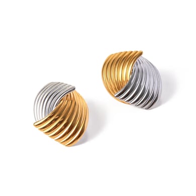 1 paar mode einfache stil pendeln geometrische edelstahl  vergoldet frauen ohrstecker h5 