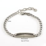 Silver color / 1 Piece Stylish Silver Color Modern All-match Stainless Steel Silver Color Men's Bracelet Picture3