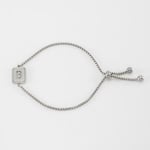 Silver color / 1 Piece Minimalist Series Daily Letter B Stainless Steel Silver Color Women's Chain Bracelets Picture28