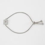 Silver color / 1 Piece Minimalist Series Daily Letter F Stainless Steel Silver Color Women's Chain Bracelets Picture32