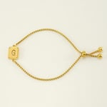 Gold color / 1 Piece Minimalist Series Daily Letter G Stainless Steel Gold Color Women's Chain Bracelets Picture7