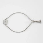 Silver color / 1 Piece Minimalist Series Daily Letter I Stainless Steel Silver Color Women's Chain Bracelets Picture35