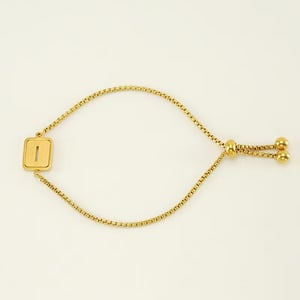 1 Piece Minimalist Series Daily Letter I Stainless Steel Gold Color Women's Chain Bracelets h5 