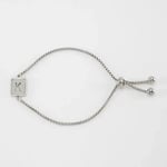 Silver color / 1 Piece Minimalist Series Daily Letter K Stainless Steel Silver Color Women's Chain Bracelets Picture37