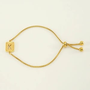 1 Stuk Minimalistische Serie Dagelijkse Letter K Roestvrij Staal Goudkleurige Dames Ketting Armbanden h5 