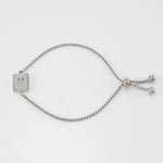 Silver color / 1 Piece Minimalist Series Daily Letter M Stainless Steel Silver Color Women's Chain Bracelets Picture39