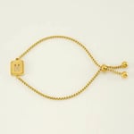 Gold color / 1 Piece Minimalist Series Daily Letter M Stainless Steel Gold Color Women's Chain Bracelets Picture13