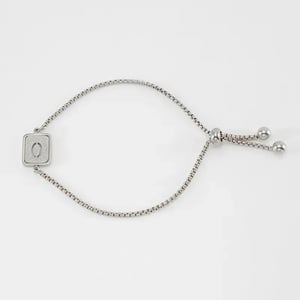 1 pezzo minimalista serie giornaliera lettera O in acciaio inossidabile colore argento braccialetti a catena da donna h5 