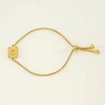 Gold color / 1 Piece Minimalist Series Daily Letter O Stainless Steel Gold Color Women's Chain Bracelets Picture15