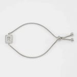 Silver color / 1 Piece Minimalist Series Daily Letter R Stainless Steel Silver Color Women's Chain Bracelets Picture44