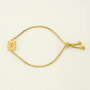 1 Piece Minimalist Series Daily Letter X Stainless Steel Gold Color Women's Chain Bracelets h5 