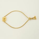 Gold color / 1 Piece Minimalist Series Daily Letter Z Stainless Steel Gold Color Women's Chain Bracelets Picture26