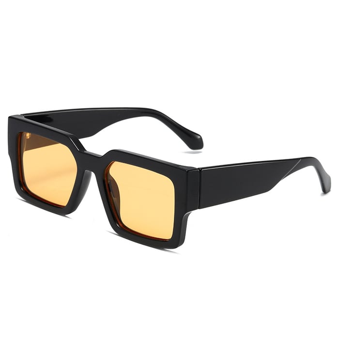 1 Pair Simple Series Daily Geometric Hawksbill Color Resin Rectangular Women's Sunglasses 