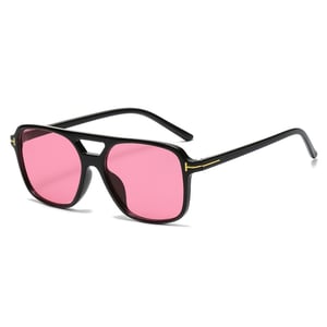 1 paire de lunettes de soleil simples de couleur unie pour femmes, série quotidienne h5 