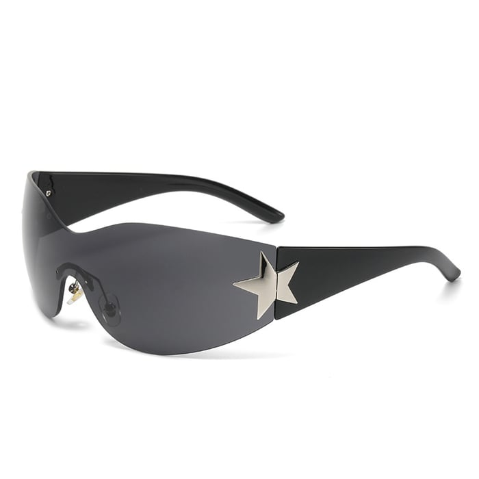 1 Pair Modern Series Chic Star Daily Gradient Color Plastic Women's Sunglasses 