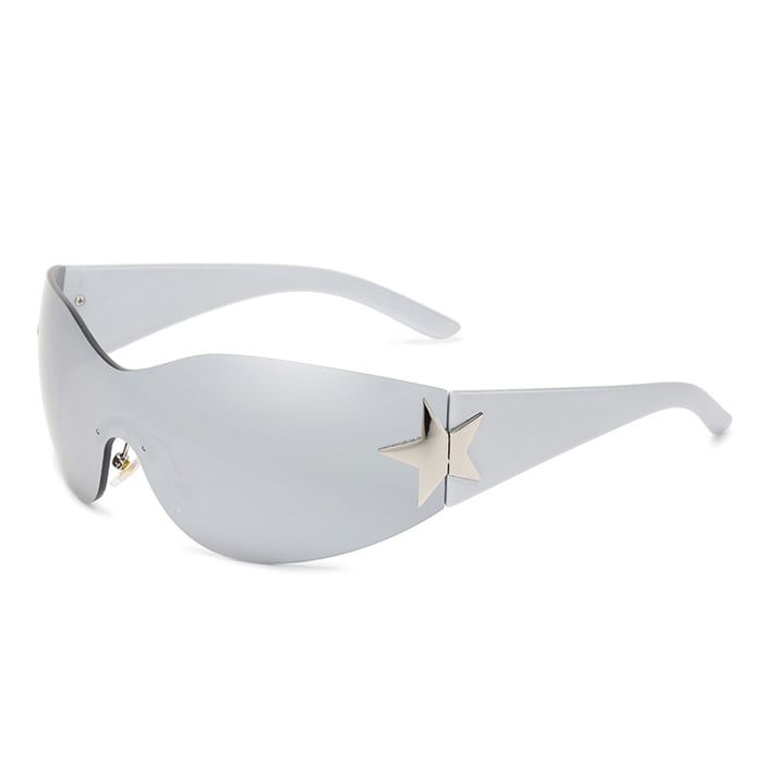 1 Pair Modern Series Chic Star Daily Gradient Color Plastic Women's Sunglasses 