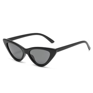 1 par de gafas de sol de estilo retro vintage de color sólido con forma de ojo de gato para mujer h5 