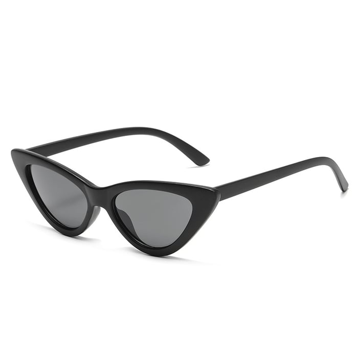 1 par de gafas de sol de estilo retro vintage de color sólido con forma de ojo de gato para mujer 