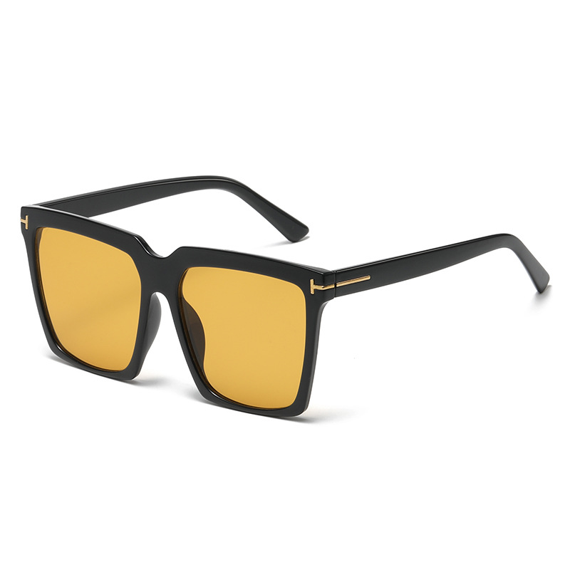1 Pair Simple Series Retro mixed color Plastic Women Sunglasses