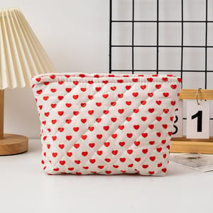 1 Piece Romantic Series Bowknot Portable Large Capacity With Random Printing Design Women's Cosmetic Bags h5 