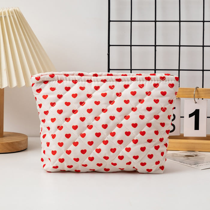 1 Piece Romantic Series Bowknot Portable Large Capacity With Random Printing Design Women's Cosmetic Bags 