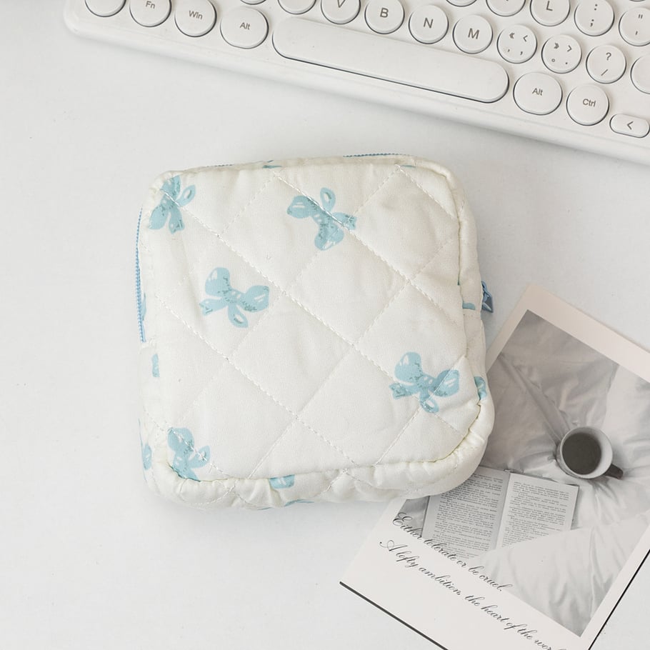 1 Piece Fashion Series Heart Portable Large Capacity Toiletry With Random Printing Design Women's Quadrate Cosmetic Bags