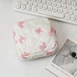 Pink / 1 Piece Fashion Series Bow Knot Portable Large Capacity Toiletry With Random Printing Design Women's Quadrate Cosmetic Bags Picture8