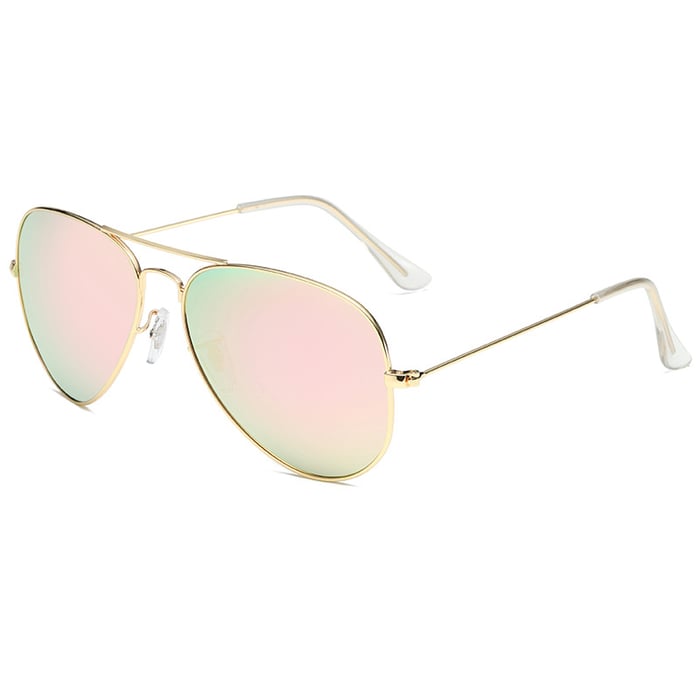 1 paire de lunettes de soleil simples en alliage de couleur unie pour femmes 