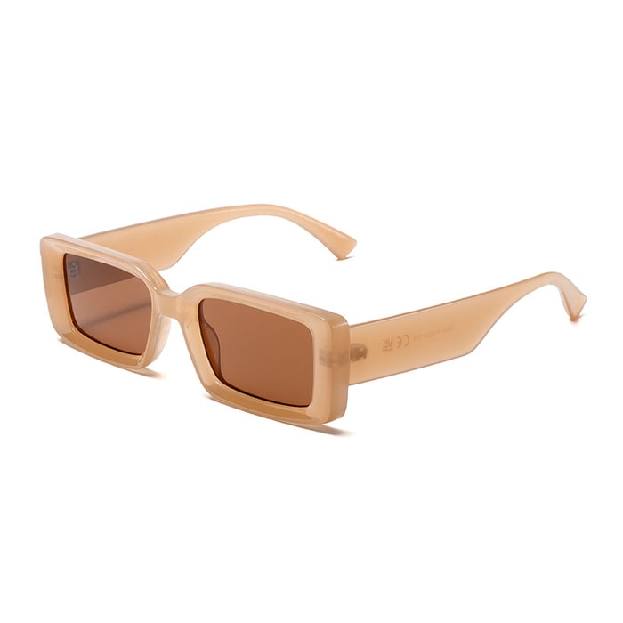 1 paire de lunettes de soleil rétro en plastique à imprimé léopard pour femme de la série Simple 