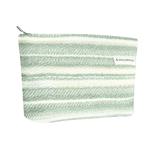 Green / 1 Piece Stylish Series Chic Stripe High-capacity Zippered Pouch for Makeup Women's Cosmetic Bags 