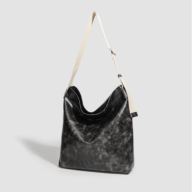 Borsa a tracolla da donna in PU di qualità premium, semplice e casual, in tinta unita, 1 pezzo h5 