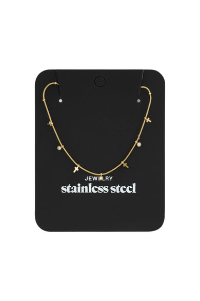Edelstahl Kette Halsketten Kreuz Casual Täglich Einfache Serie frauen schmuck h5 Bild3
