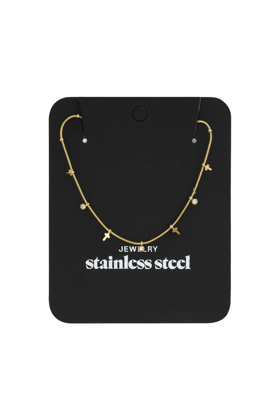 Edelstahl Kette Halsketten Kreuz Casual Täglich Einfache Serie frauen schmuck h5Bild3