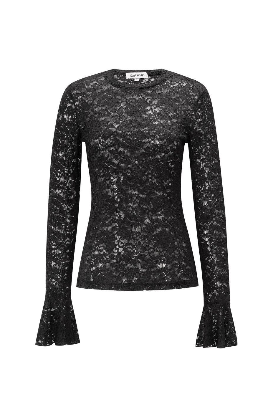 Top in pizzo - Nero 