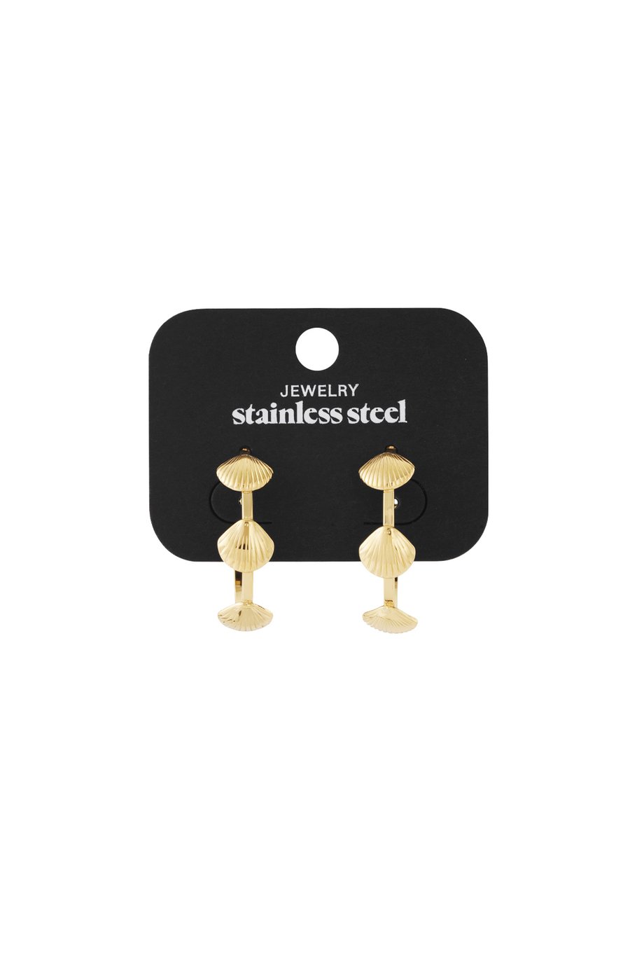 Boucles d&#39;oreilles créoles coquillage Image4