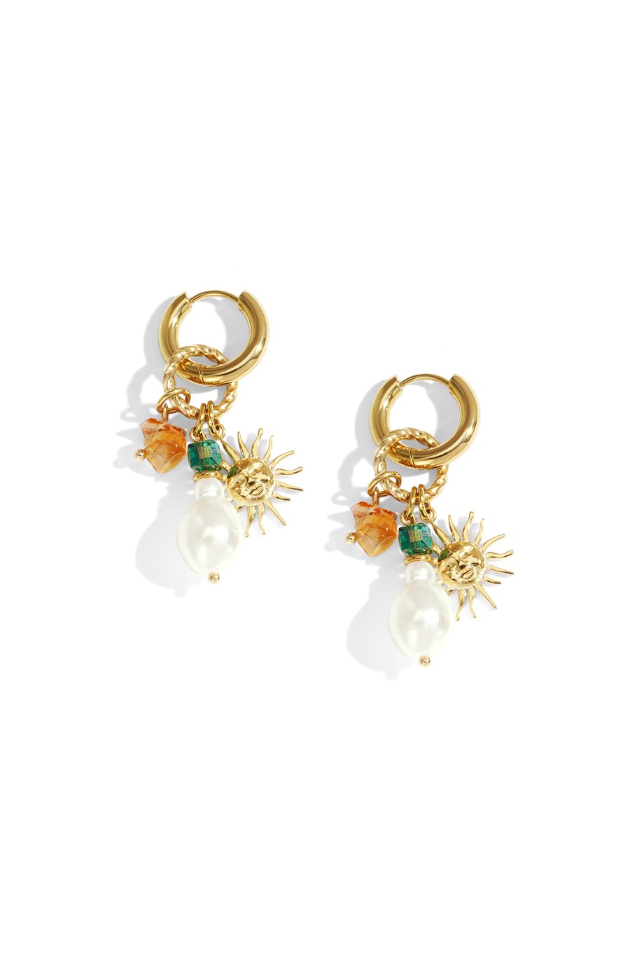 Sun Pearl Happy Charm oorbellen 