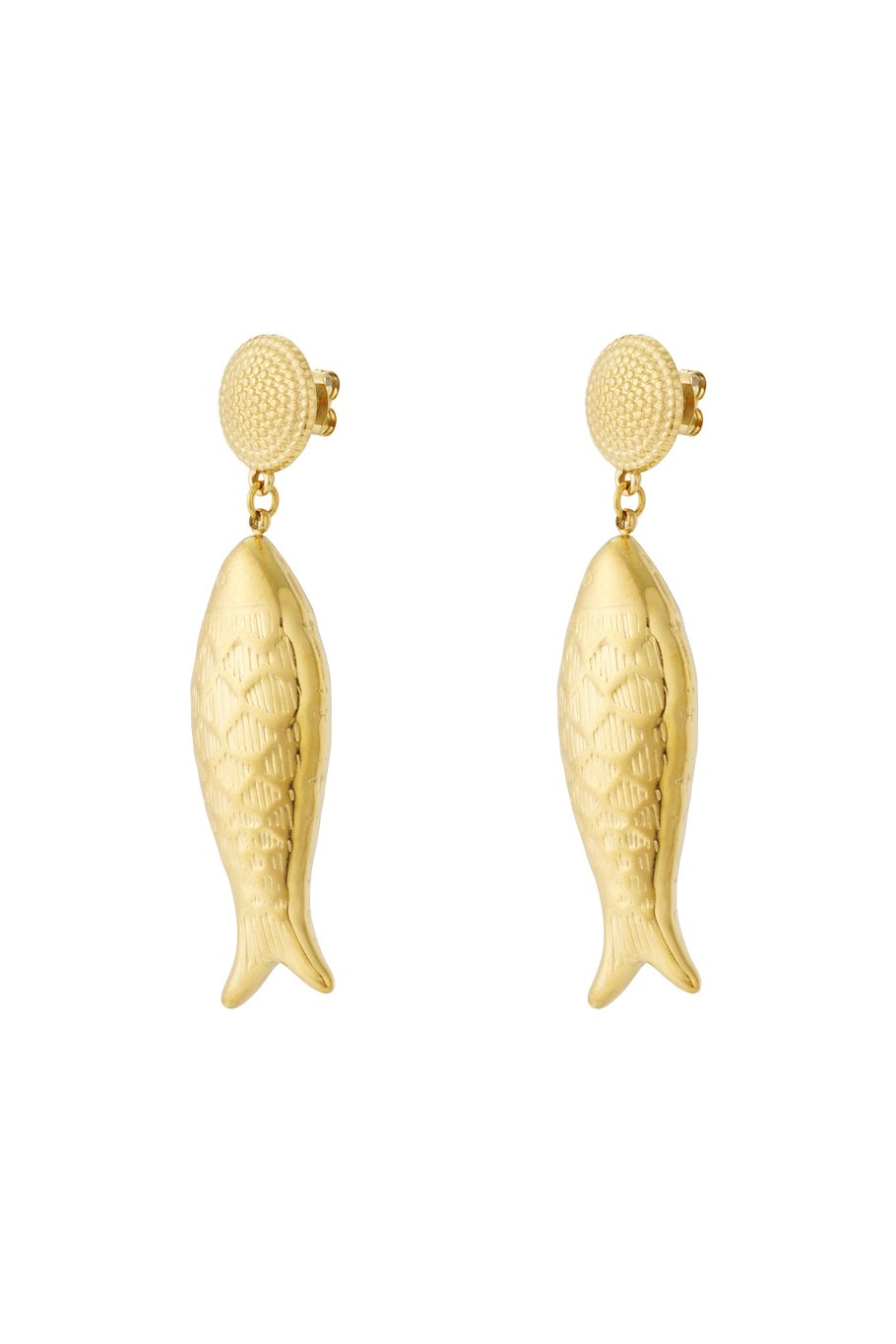 Grande boucle d'oreille poisson