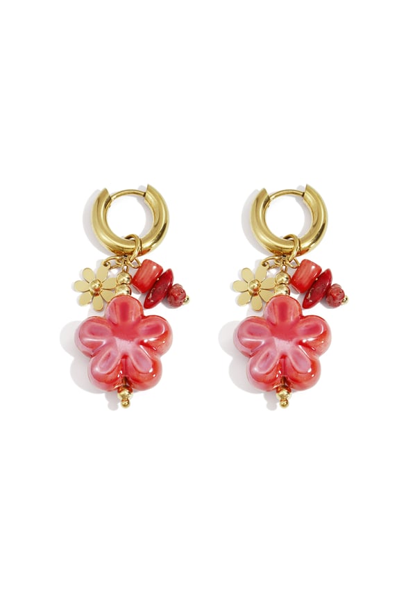 Edelstahl Tropfen Ohrringe Blume Täglich Täglich Einfache Serie frauen schmuck 2